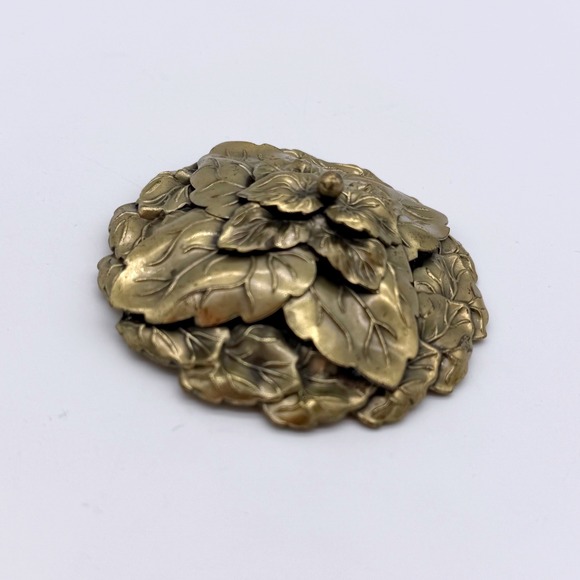 LARGE 1930s Brass "Leafy" Brooch, excellent condition - Picture 4 of 7